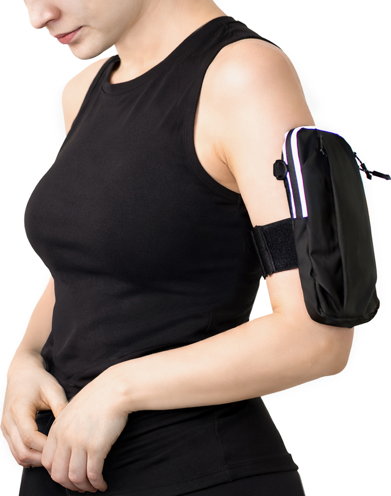 Brašna na telefon Wozinsky WSDB-B na běhání - černá