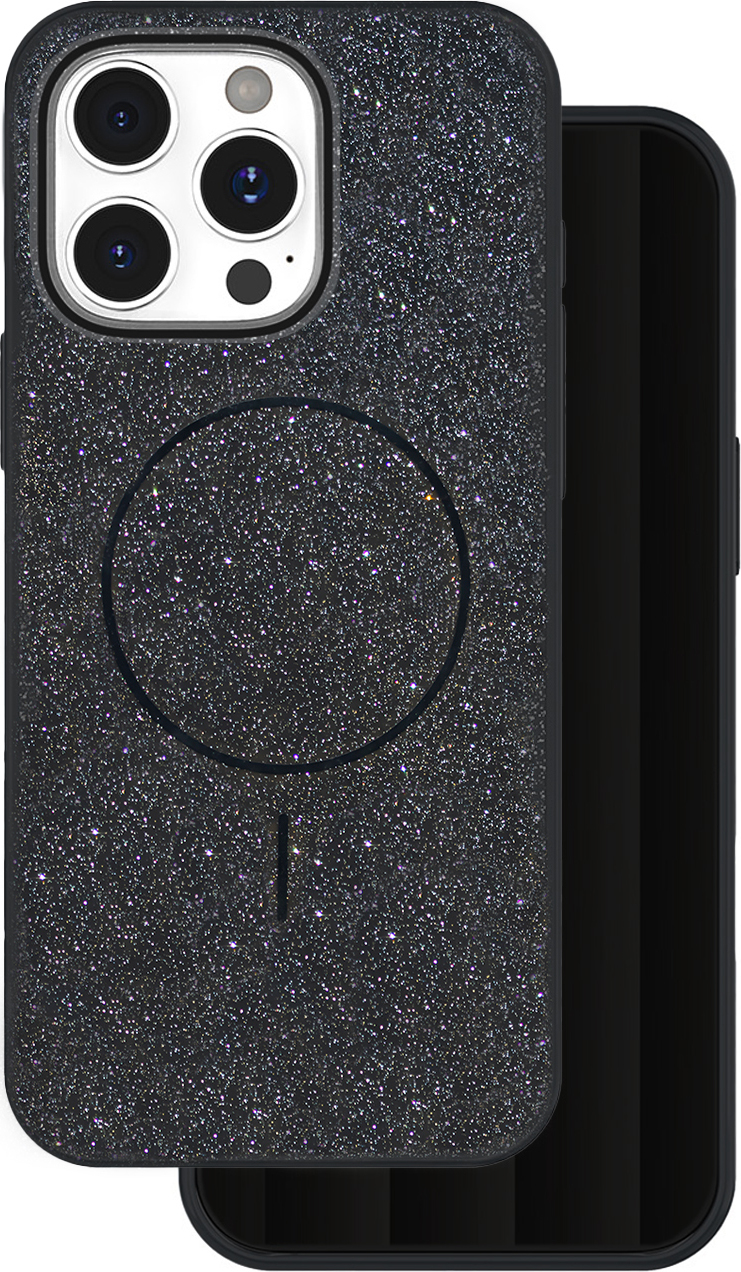 Glitter Thin Mag kryt pro iPhone 17 Pro Max 6,9" černý