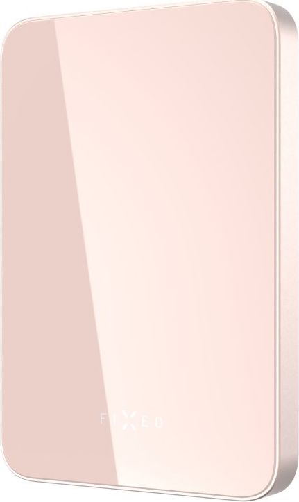 Powerbanka FIXED MagZen 5 Crystal s bezdrátovým nabíjením se standardem Qi2 a podporou MagSafe, 5 000 mAh, růžová