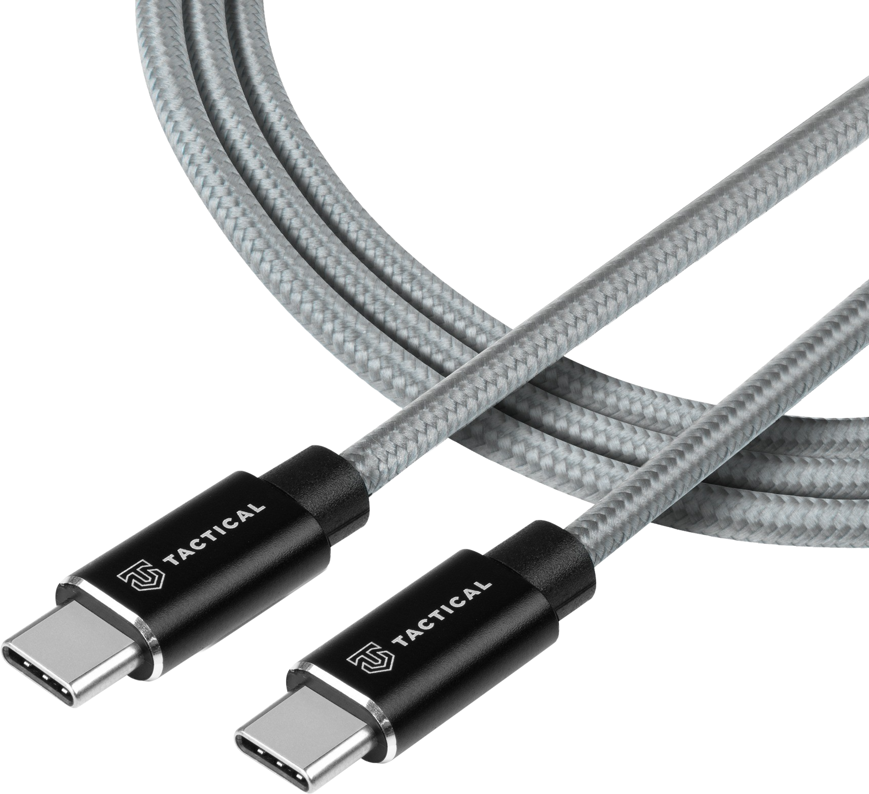 Tactical Fast Rope Aramid Cable USB-C/USB-C 100W 20V/5A 2m Grey