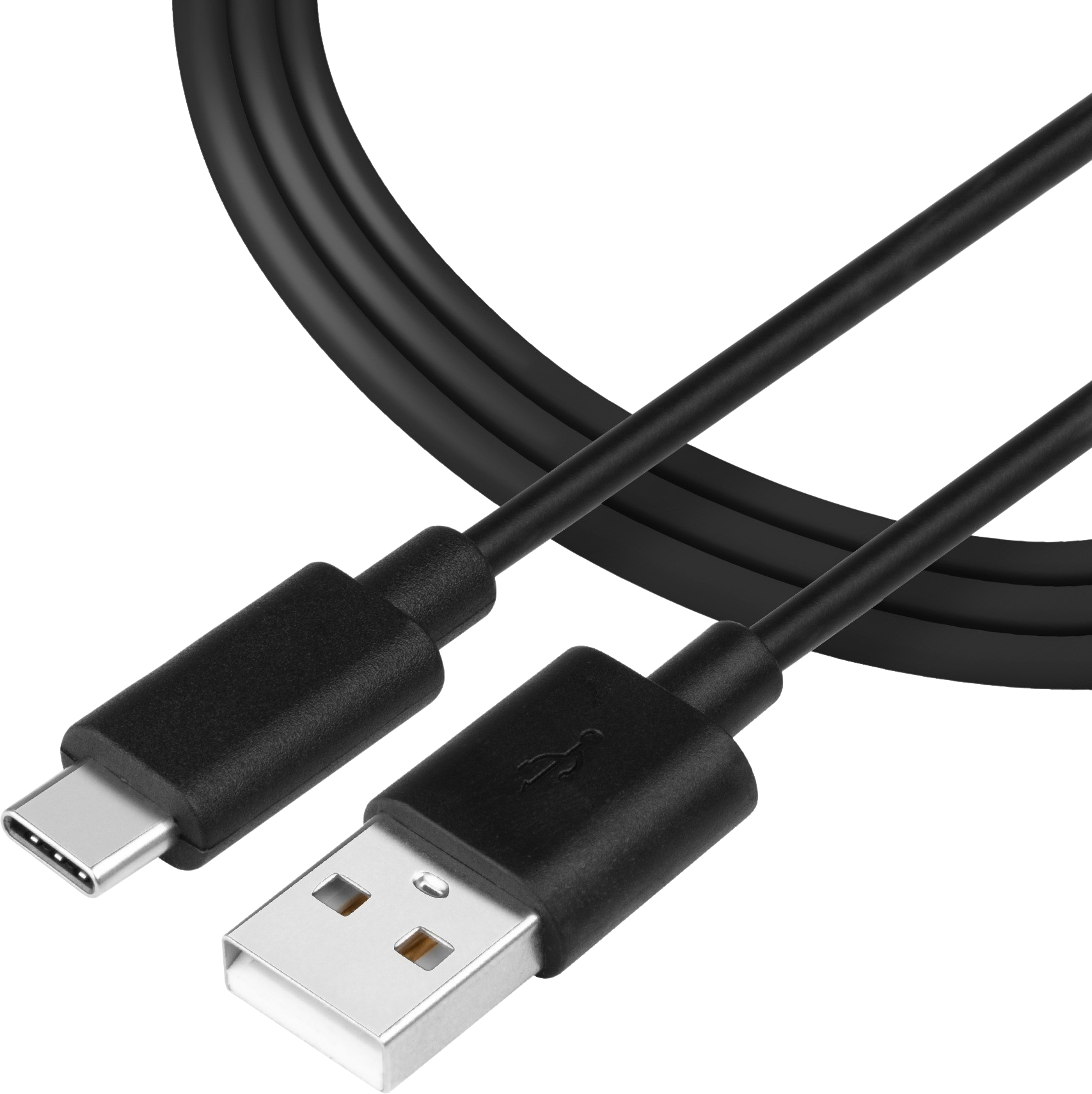 Tactical Smooth Thread Cable USB-A/USB-C 2m Black