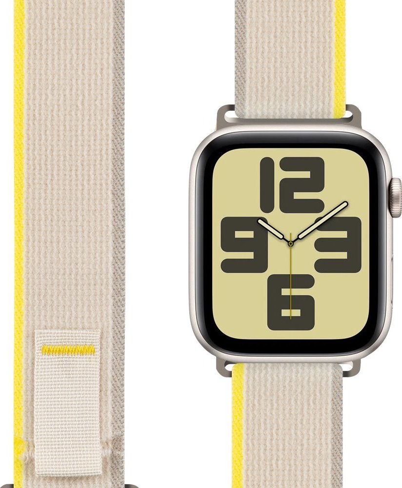 OBAL:ME Textilní Řemínek pro Apple Watch 42-49mm M-L Beige/Yellow