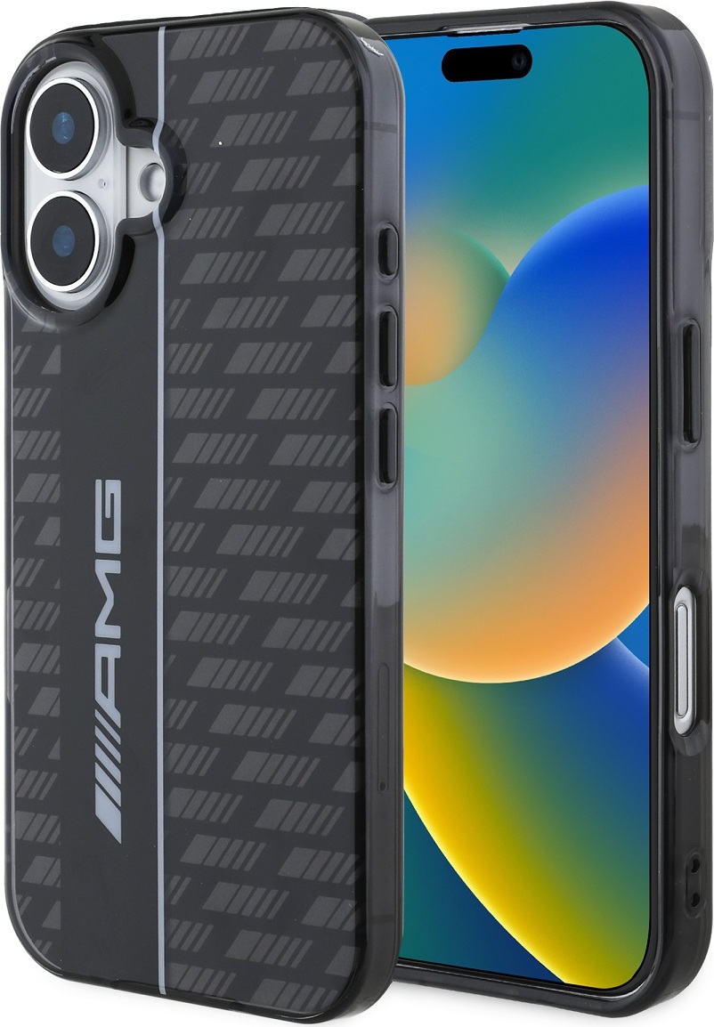AMG Carbon Pattern Zadní Kryt pro iPhone 16 Black