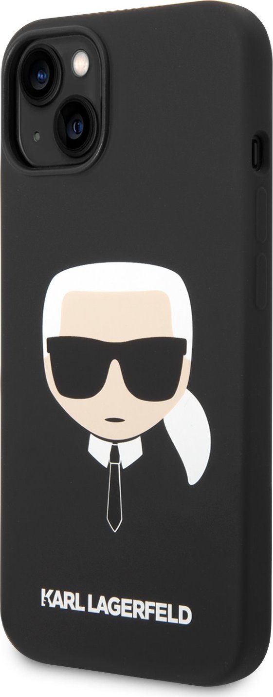 Karl Lagerfeld Liquid Silicone Karl Head Zadní Kryt pro iPhone 14 Plus Black