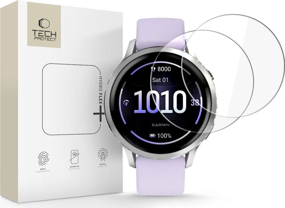 Hydrogelová fólie Tech-Protect Hydro Flex+ 2-Pack pro Garmin Venu 4 (41 mm) čirá