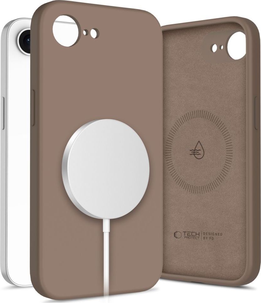 TECH-PROTECT SILICONE MAGSAFE IPHONE 16E / 17E CHOCOLATE BROWN