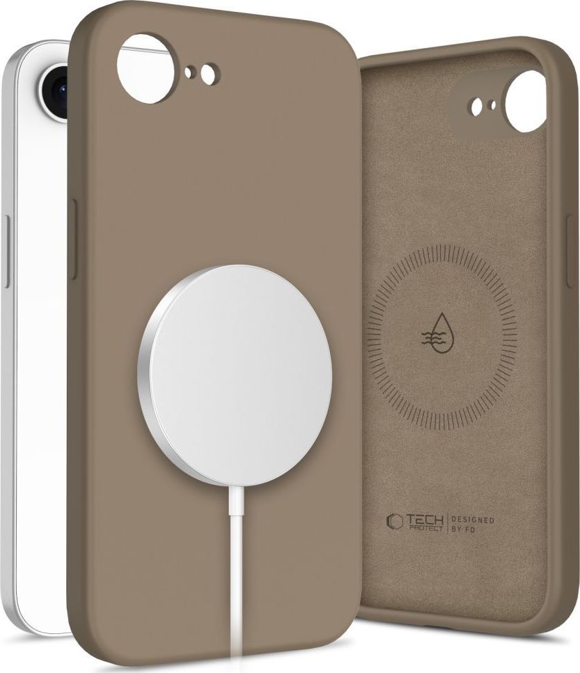 TECH-PROTECT SILICONE MAGSAFE IPHONE 16E / 17E CHOCOLATE BROWN