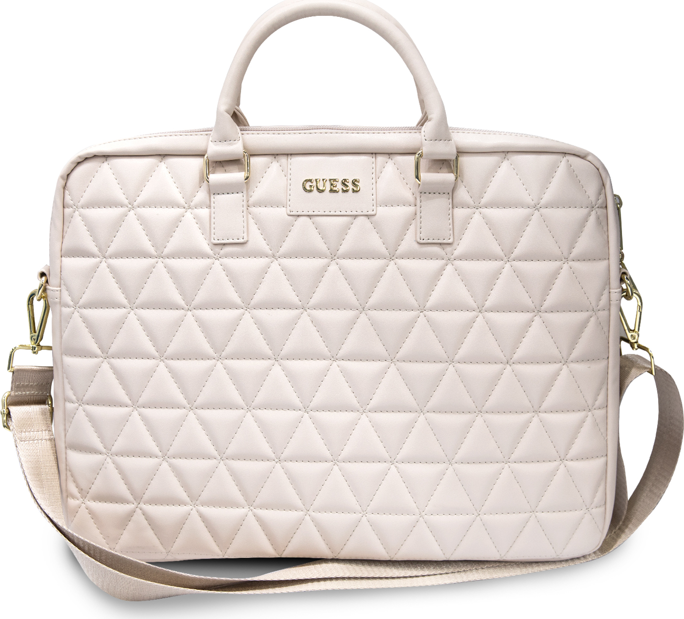 Guess Quilted Taška pro Notebook 15" Pink