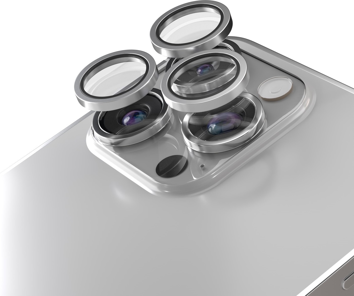 Levně Etteri chránič objektivu fotoaparátu pro iPhone 16 Pro / 16 Pro Max titan