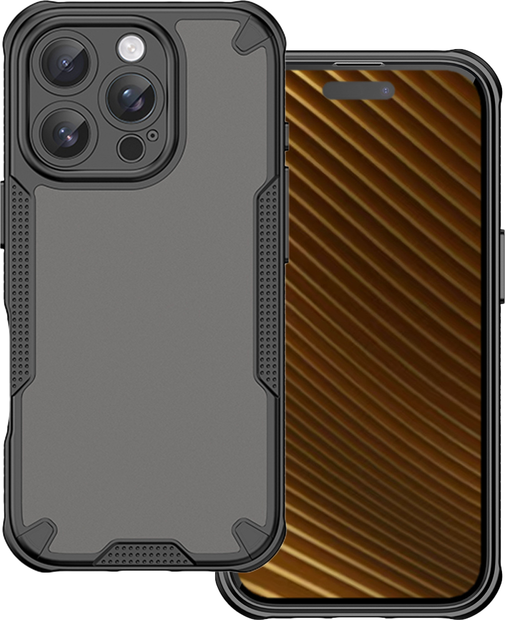 Pouzdro Defender Matt pro iPhone 16 Pro Max 6,9" černé