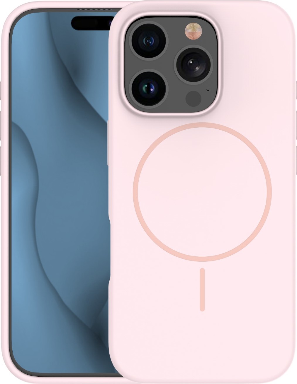 Silikonový tenký kryt Mag pro iPhone 17 Air 6,6" světle růžový