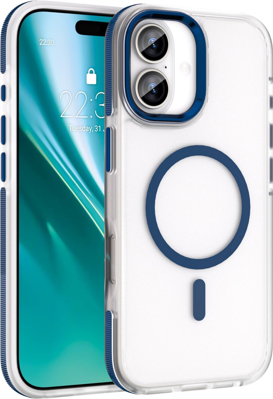 Pouzdro Etteri Icy Mag pro iPhone 17 modré