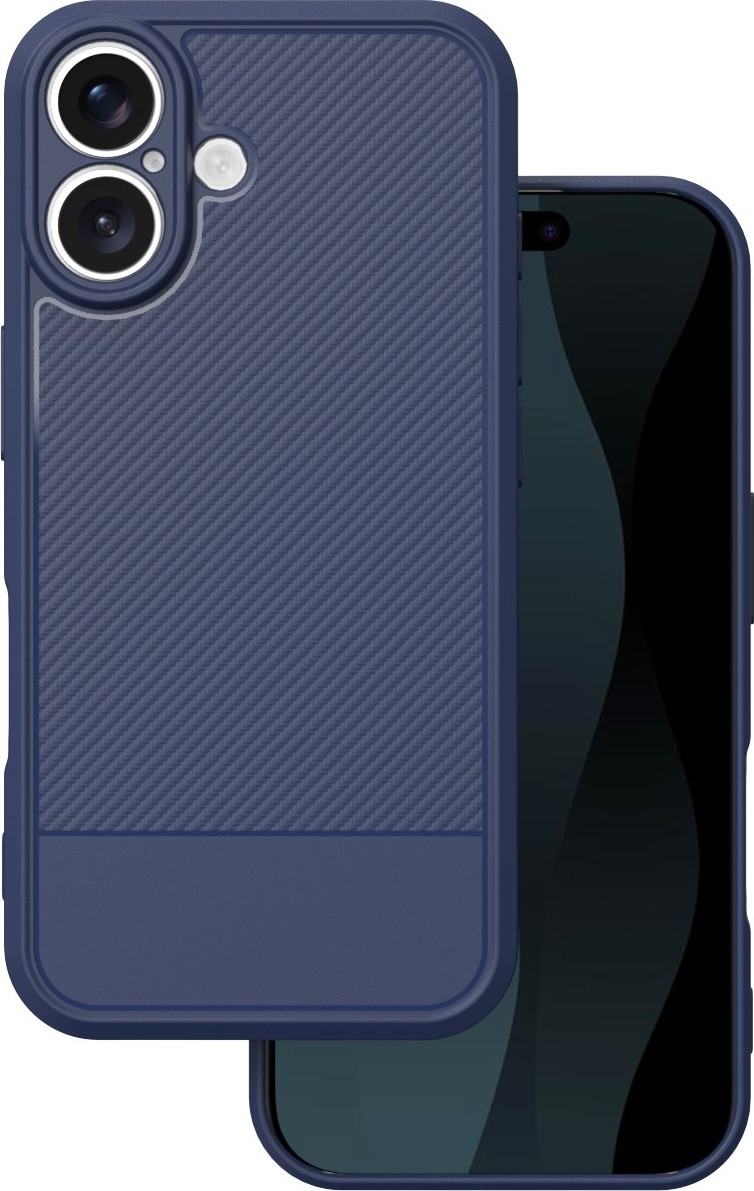 Levně TFO Jednoduchý karbonový kryt pro iPhone 17 6,3" modrý
