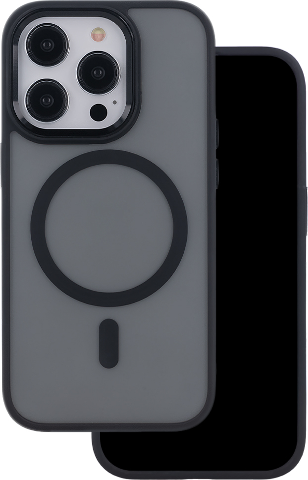 Kryt Frozen Mag pro iPhone 17 Pro 6,3" černý s otevřeným kroužkem