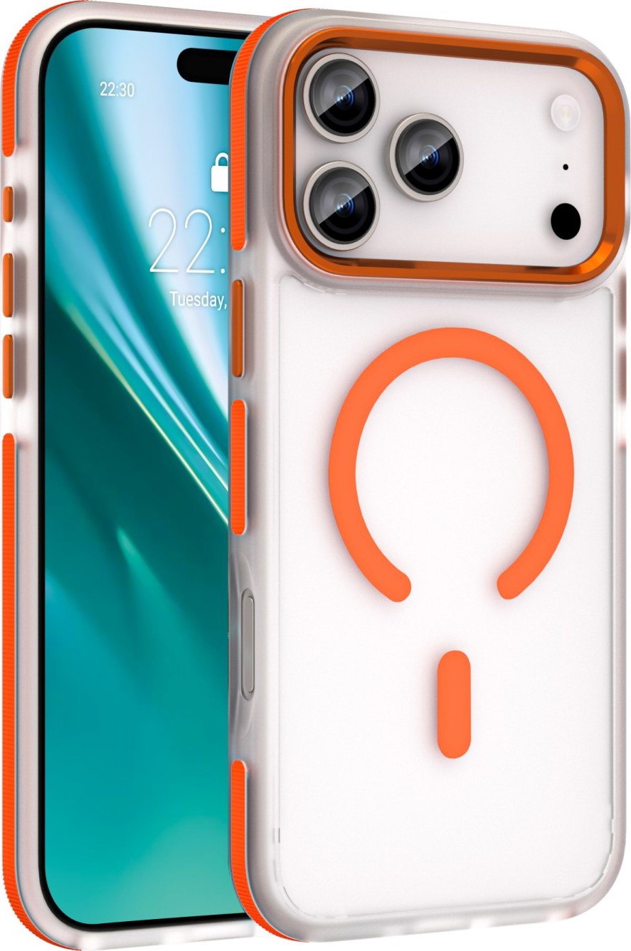 Pouzdro Etteri Icy Mag pro iPhone 17 Pro oranžové