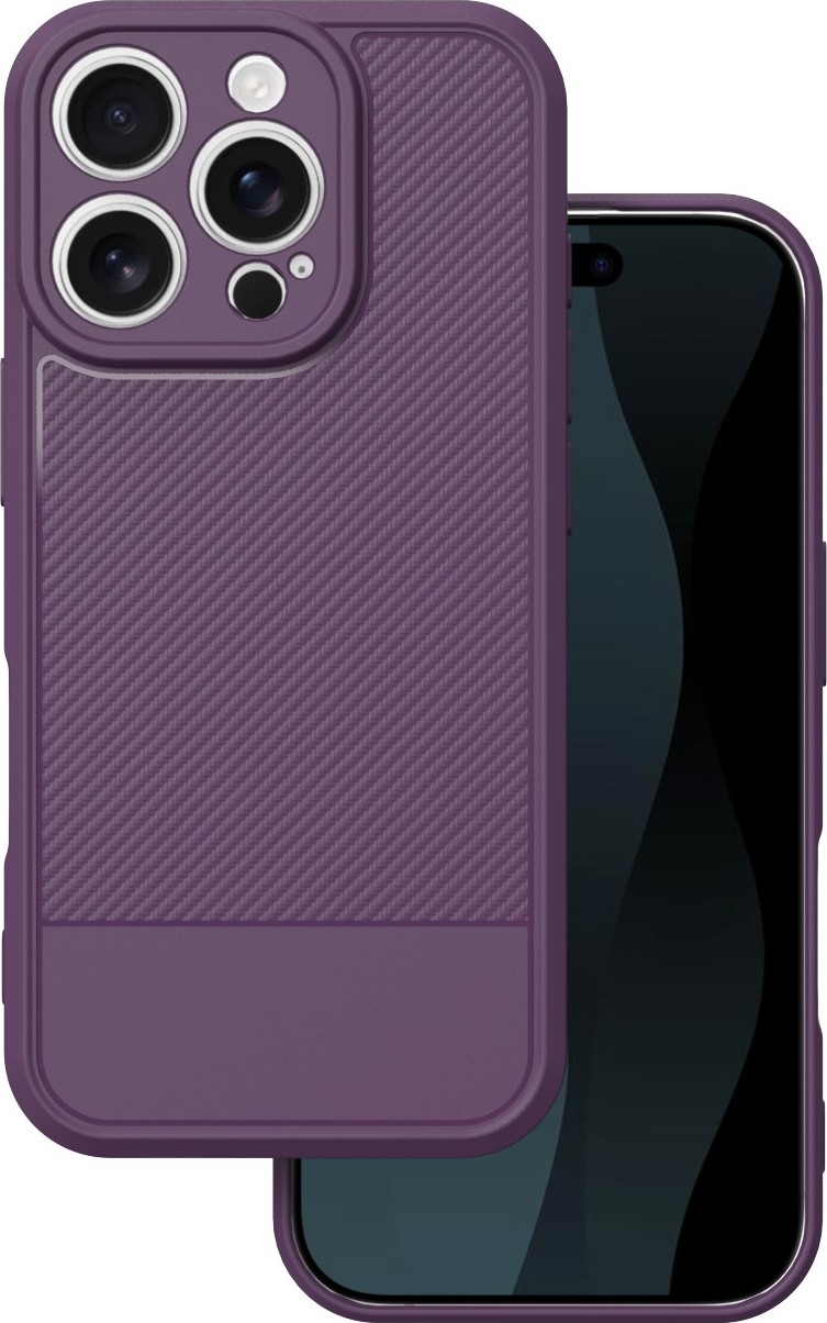 Levně TFO Jednoduchý karbonový kryt pro iPhone 17 Pro 6,3" fialový