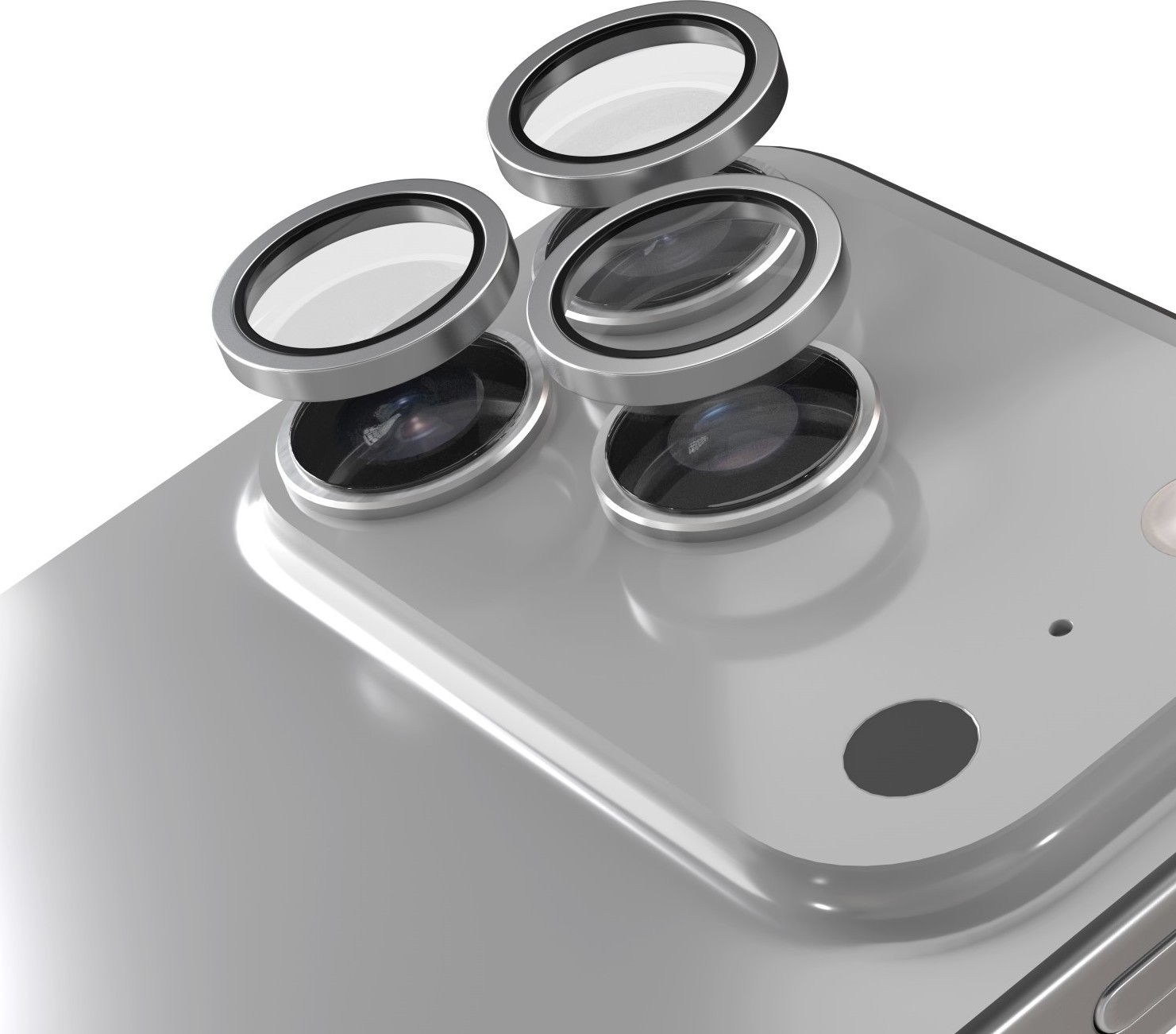 Ochranný kryt Etteri na objektiv fotoaparátu pro iPhone 17 Pro / 17 Pro Max, šedý