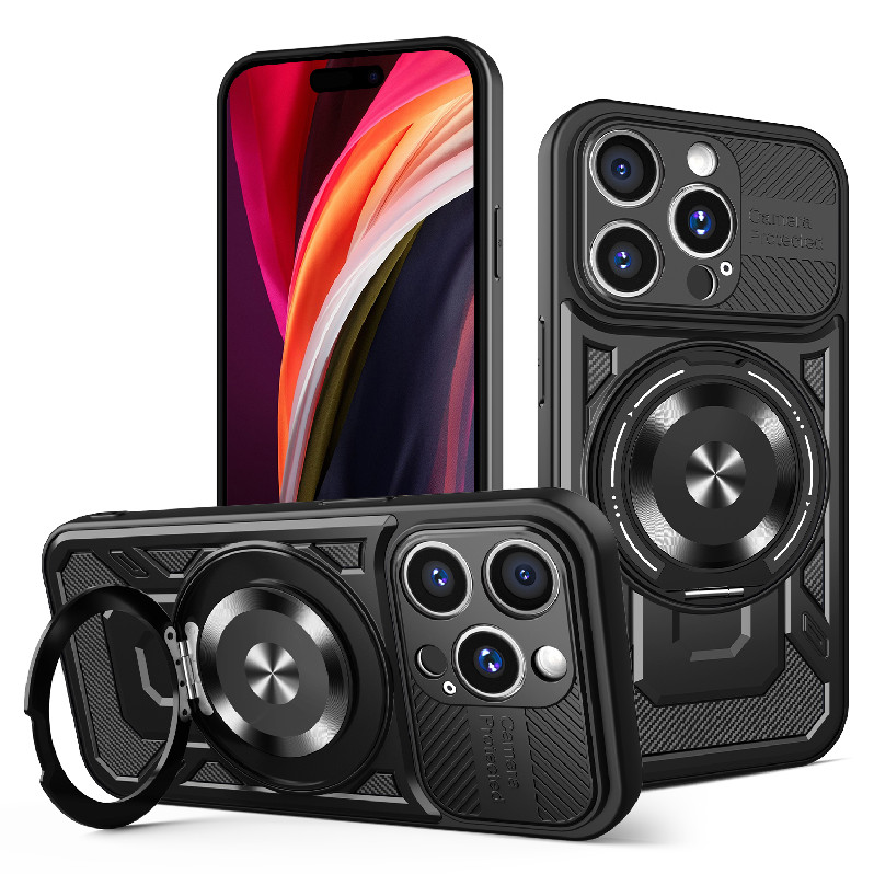 Pouzdro Defender Armor Mag pro iPhone 15 Pro 6,1" černé