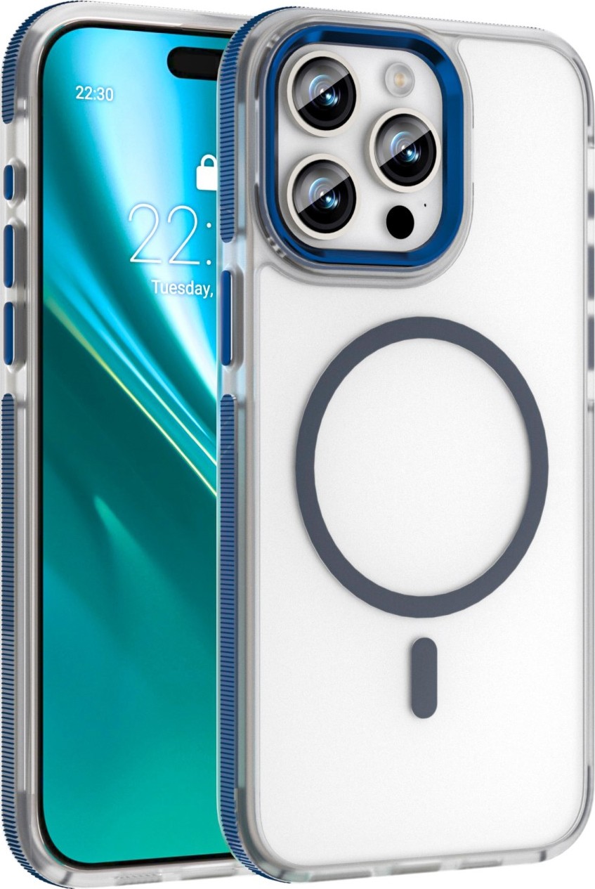 Pouzdro Etteri Icy Mag pro iPhone 15 Pro 6,1" modré