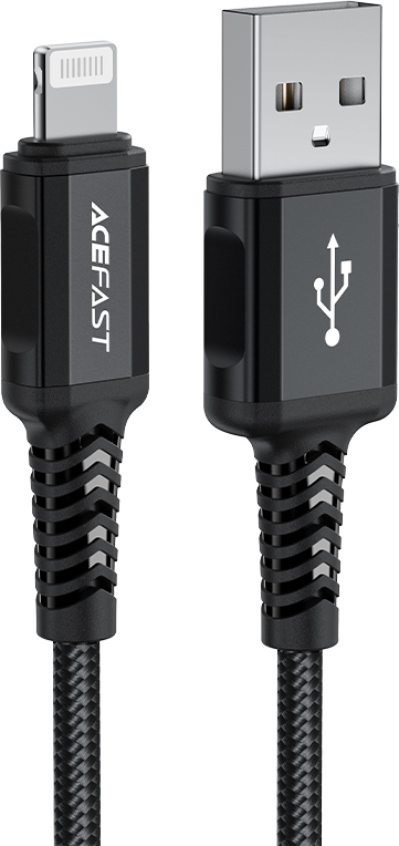 Kabel Acefast MFI USB - Lightning 1,8 m, 2,4 A černý (C4-02 A černý)