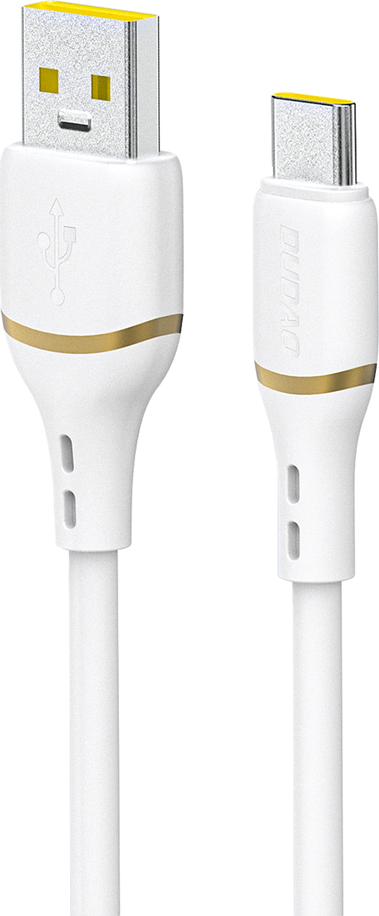 Silikonový kabel Dudao L25T USB-A - USB-C 5A 1m - bílý