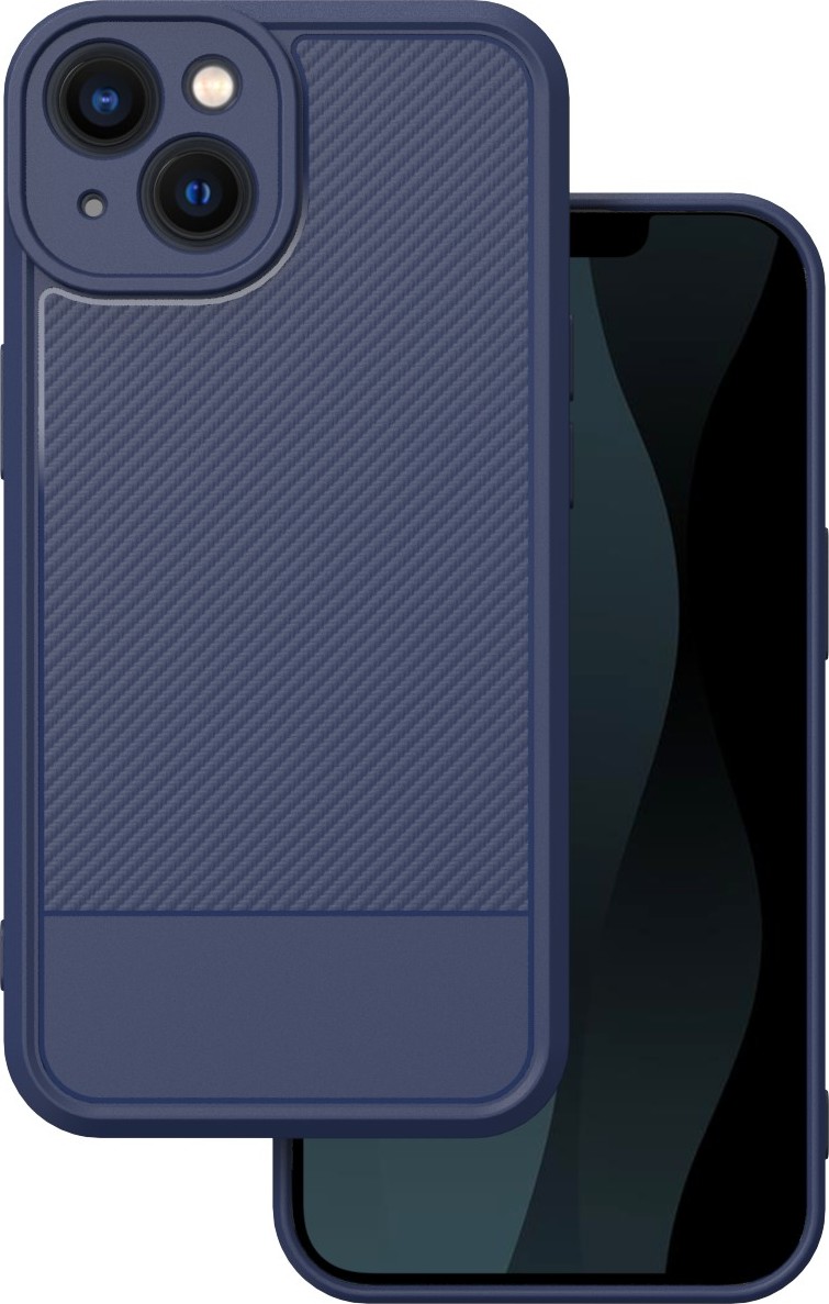Simple Carbon kryt pro iPhone 13 6,1" modrý