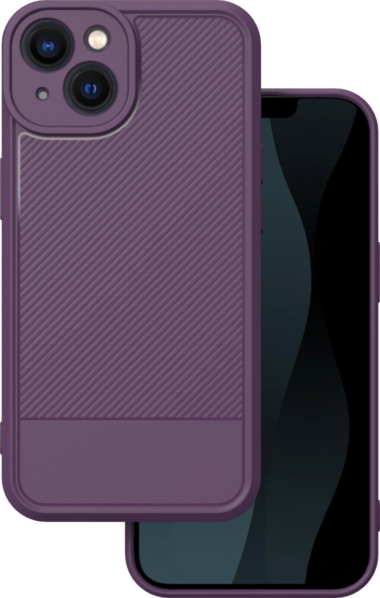 Simple Carbon kryt pro iPhone 13 6,1" fialový