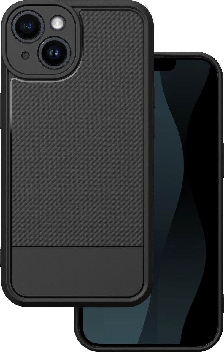 Simple Carbon kryt pro iPhone 14 6,1" černý