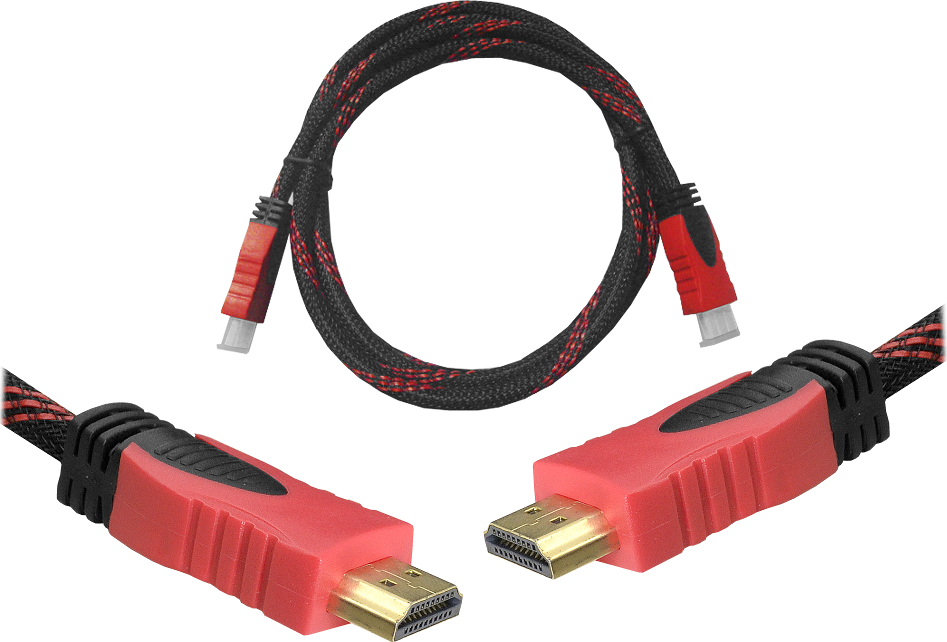 Kabel HDMI-HDMI 1,5m červený v1.4 blist.