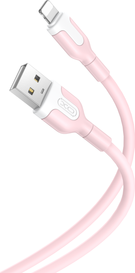 Kabel XO NB212 USB - Lightning 1,0 m 2,1A růžový