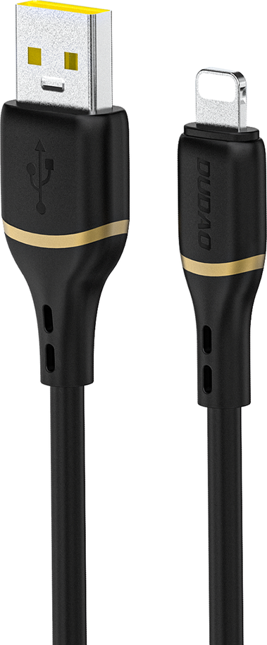 Dudao L25L 30W USB-A - Lightning kabel s měkkým silikonovým opletením Lightning 1m - černý