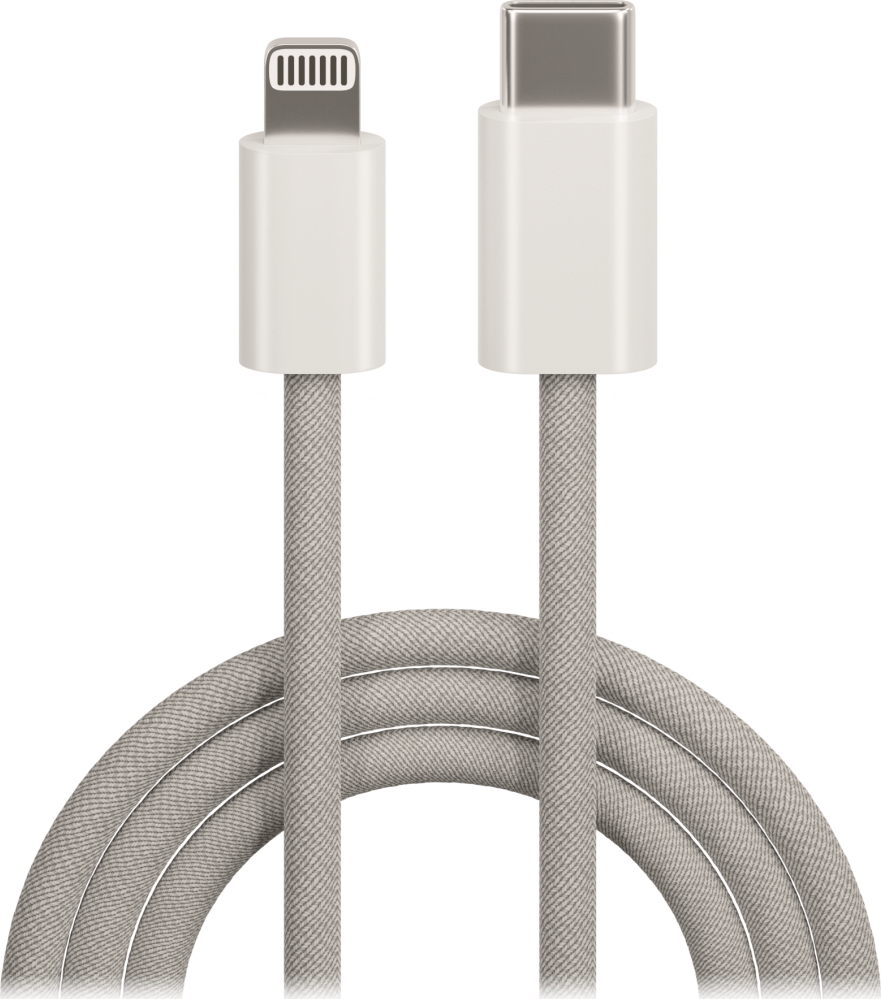 Kabel Maxlife MXUC-06 USB-C - Lightning 1,0 m 20W šedý nylon
