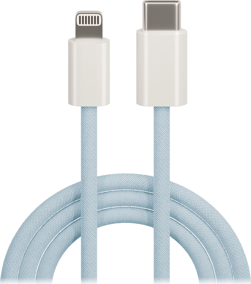 Kabel Maxlife MXUC-06 USB-C - Lightning 1,0 m 20W modrý nylon