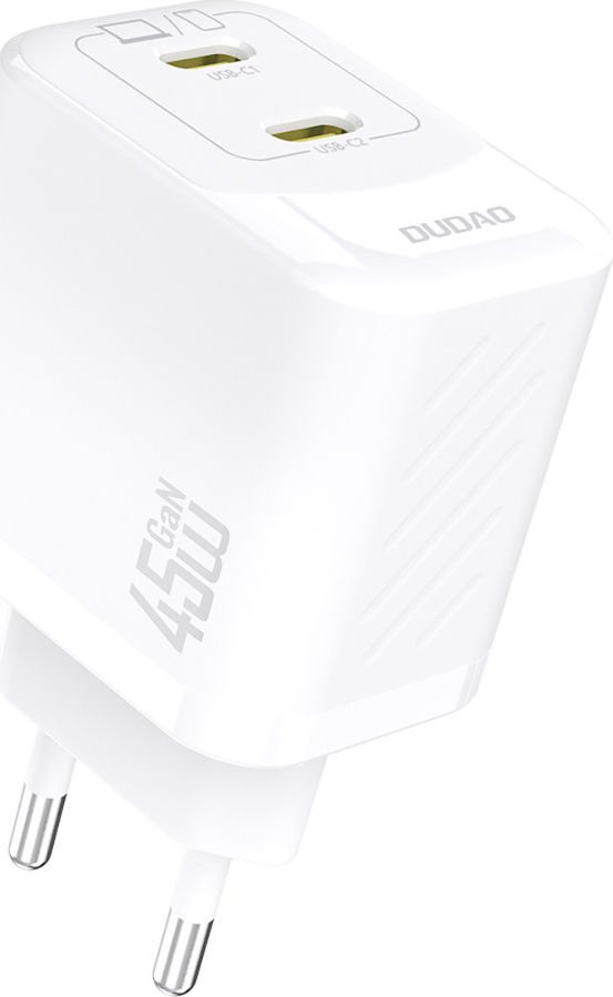 Dudao A28PEU PD 45W GaN 2xUSB nástěnná nabíječka - bílá