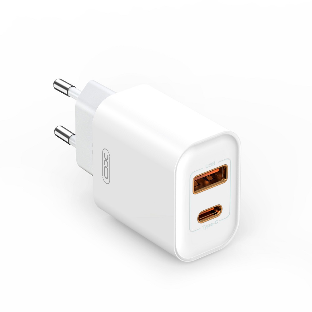 Nabíječka XO CE12 PD QC 3.0 20W 1x USB 1x USB-C bílá