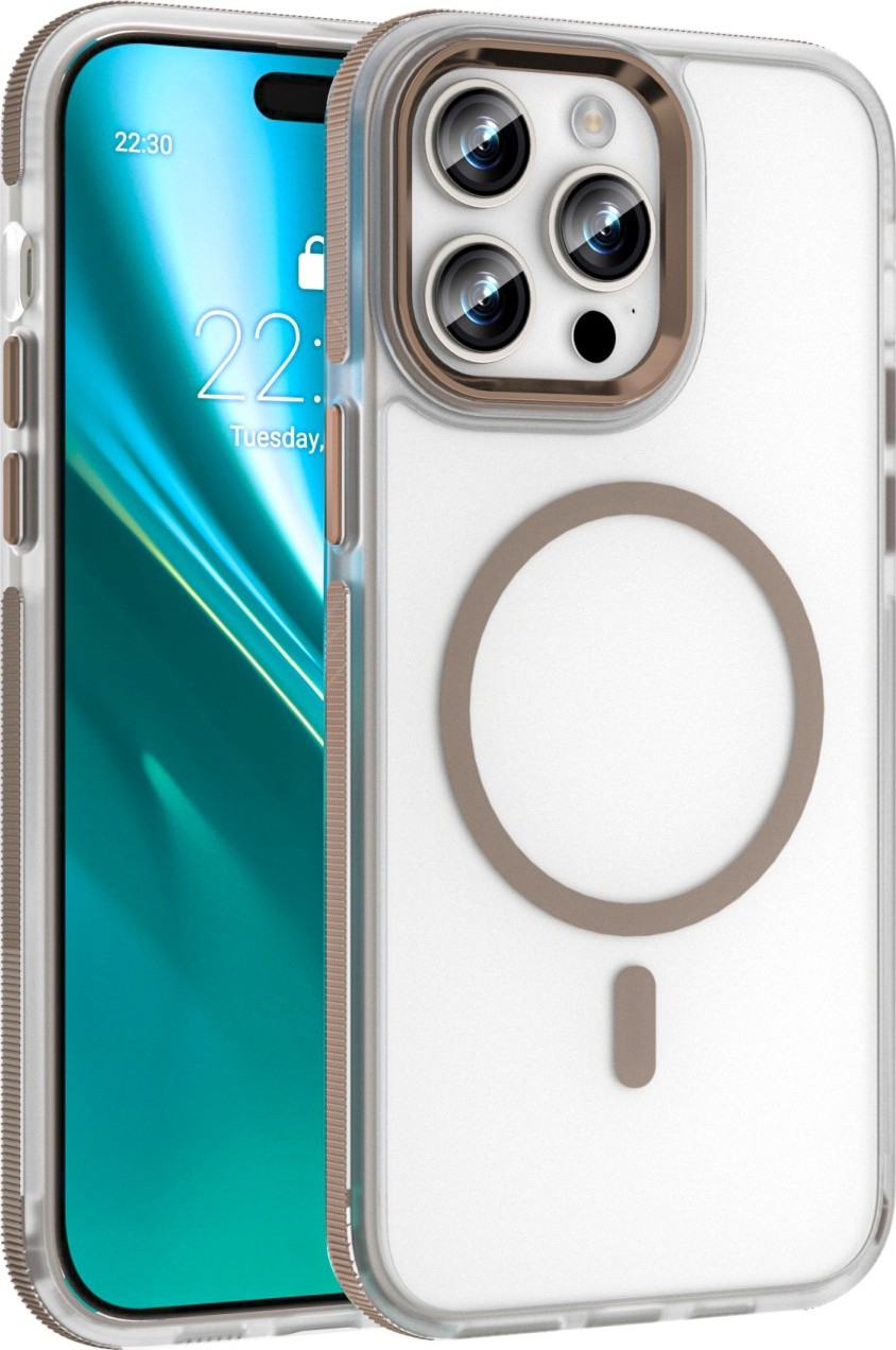 Pouzdro Etteri Icy Mag pro iPhone 14 Pro 6,1" zlaté