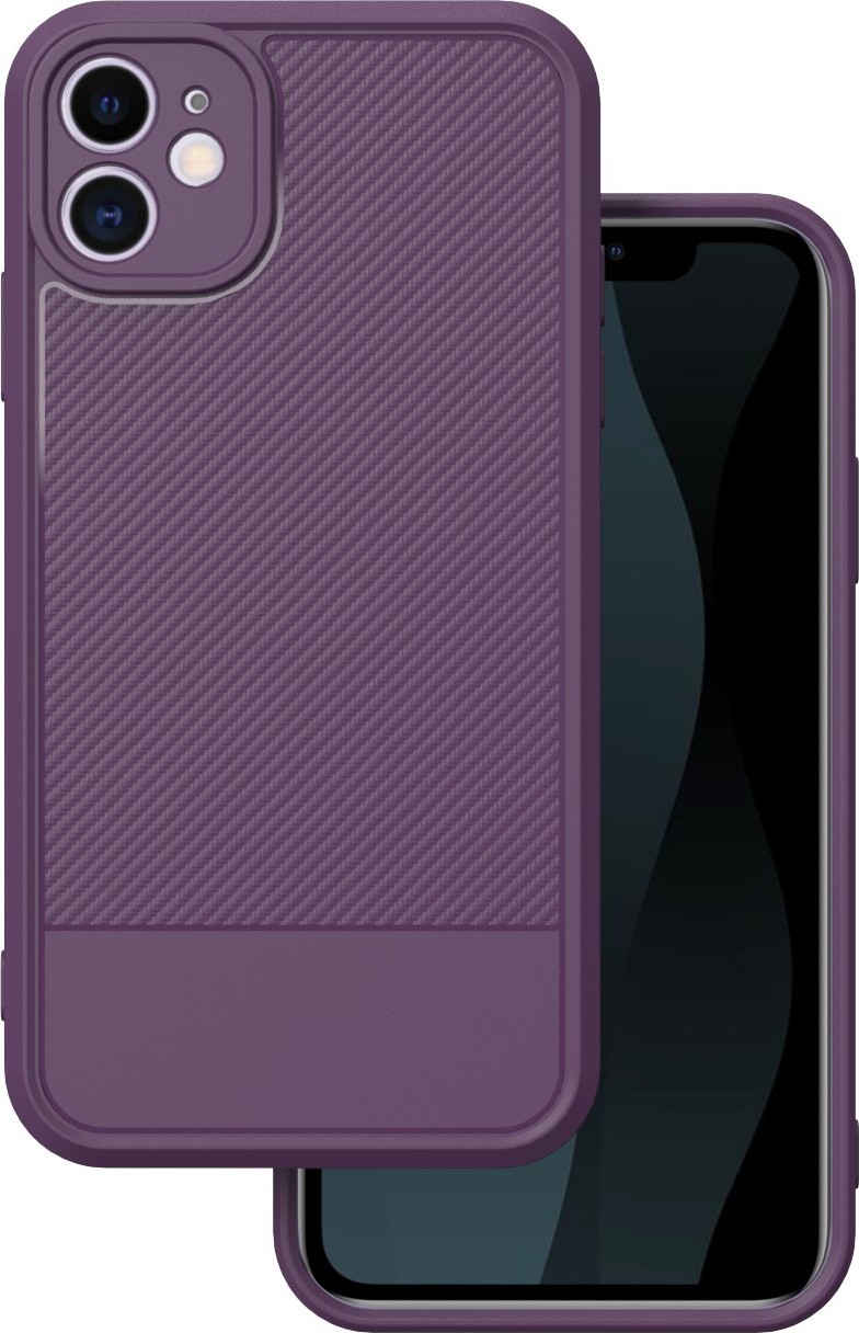 Jednoduchý karbonový kryt pro iPhone 11 fialový
