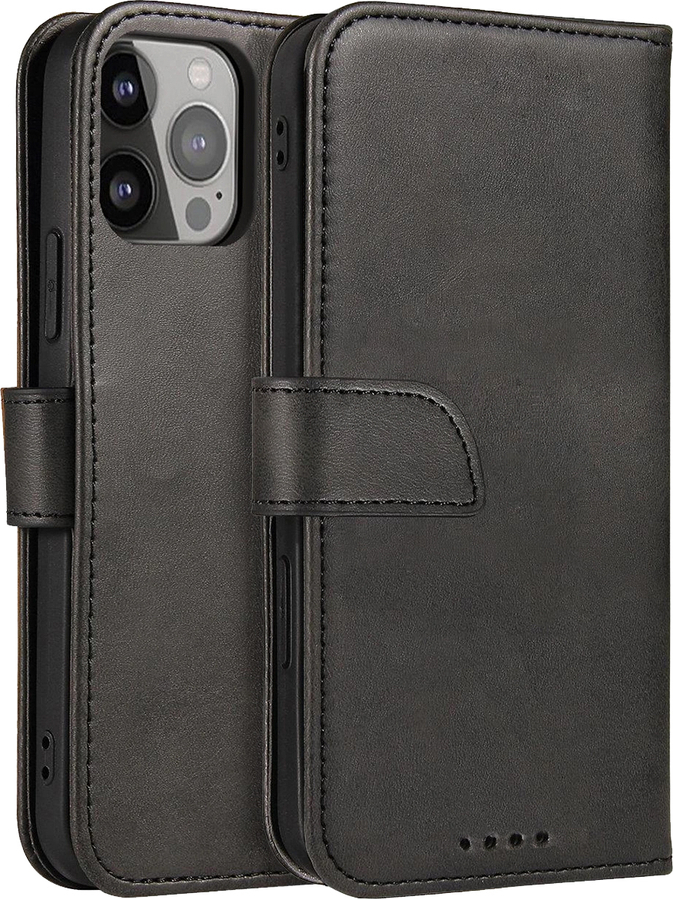 Magnetický kryt s výklopným krytem pro Samsung Galaxy S25 - černý