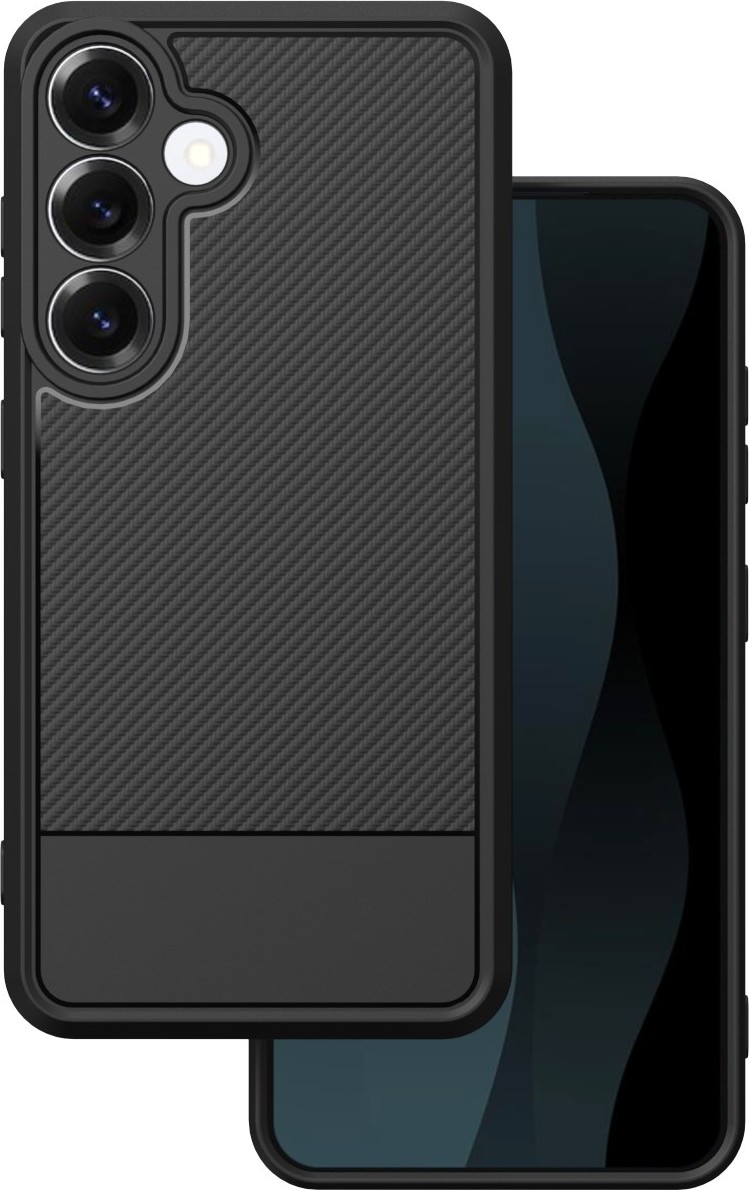 Pouzdro Simple Carbon pro Samsung Galaxy S25 FE černé