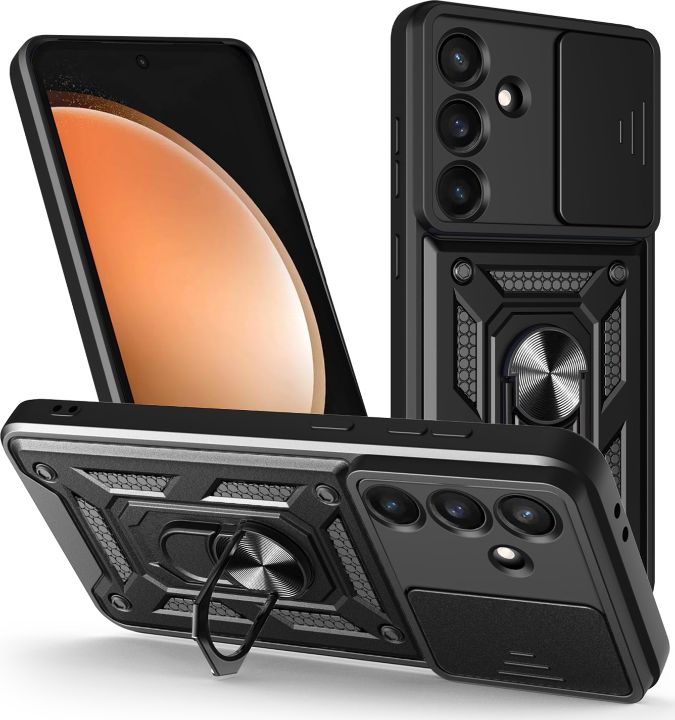 Pouzdro Defender Slide pro Samsung Galaxy S25 FE černé