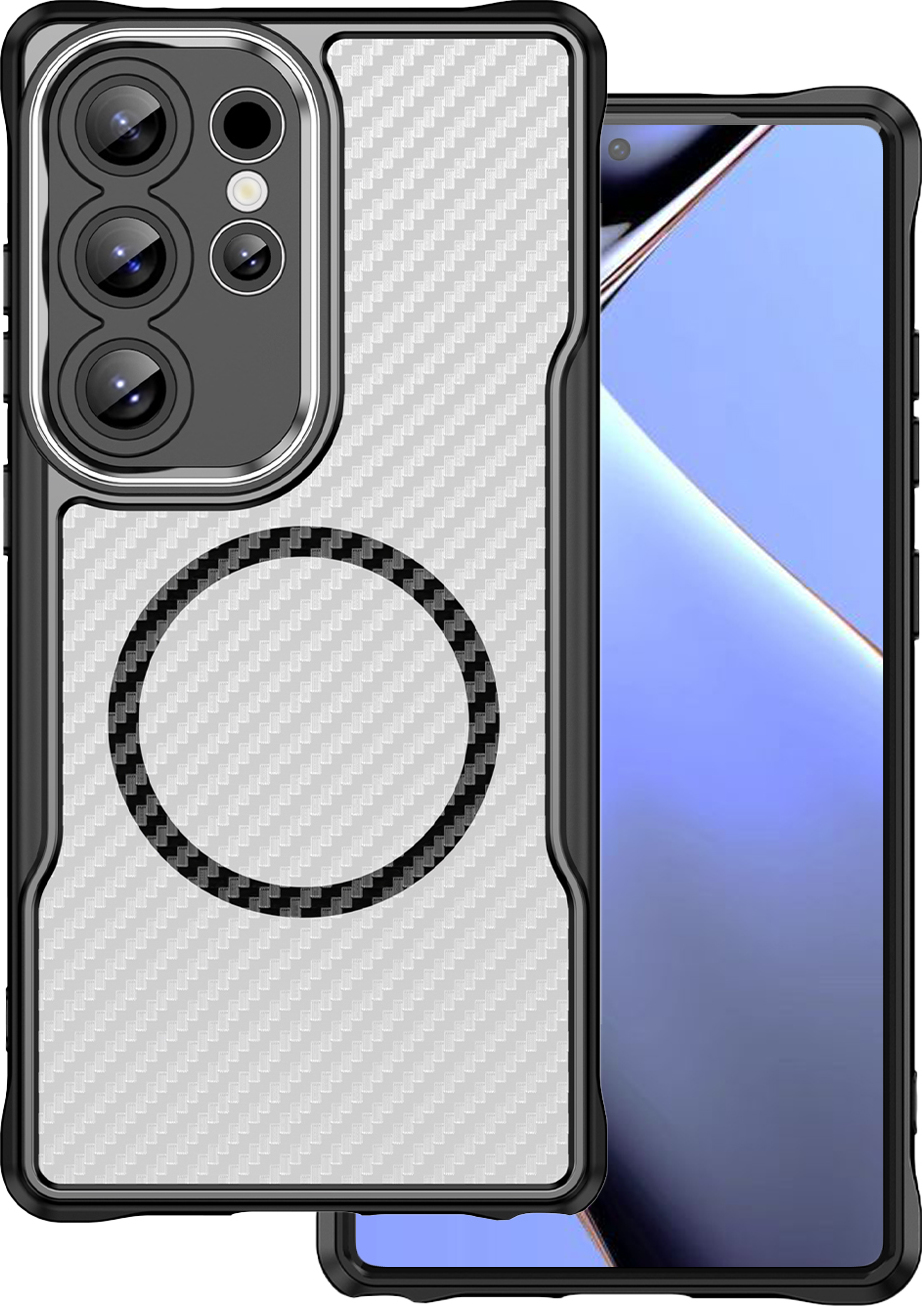Pouzdro Defender Carbon Mag pro Samsung Galaxy S25 FE černé