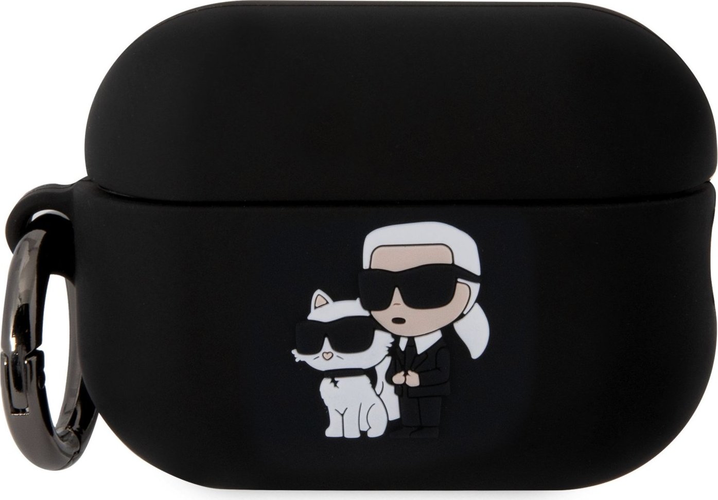 Karl Lagerfeld 3D Logo NFT Karl and Choupette Silikonové Pouzdro pro AirPods Pro 2 Black