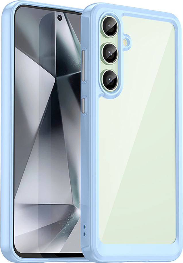 Kryt Outer Space s gelovým rámečkem pro Samsung Galaxy S24 FE - modrý