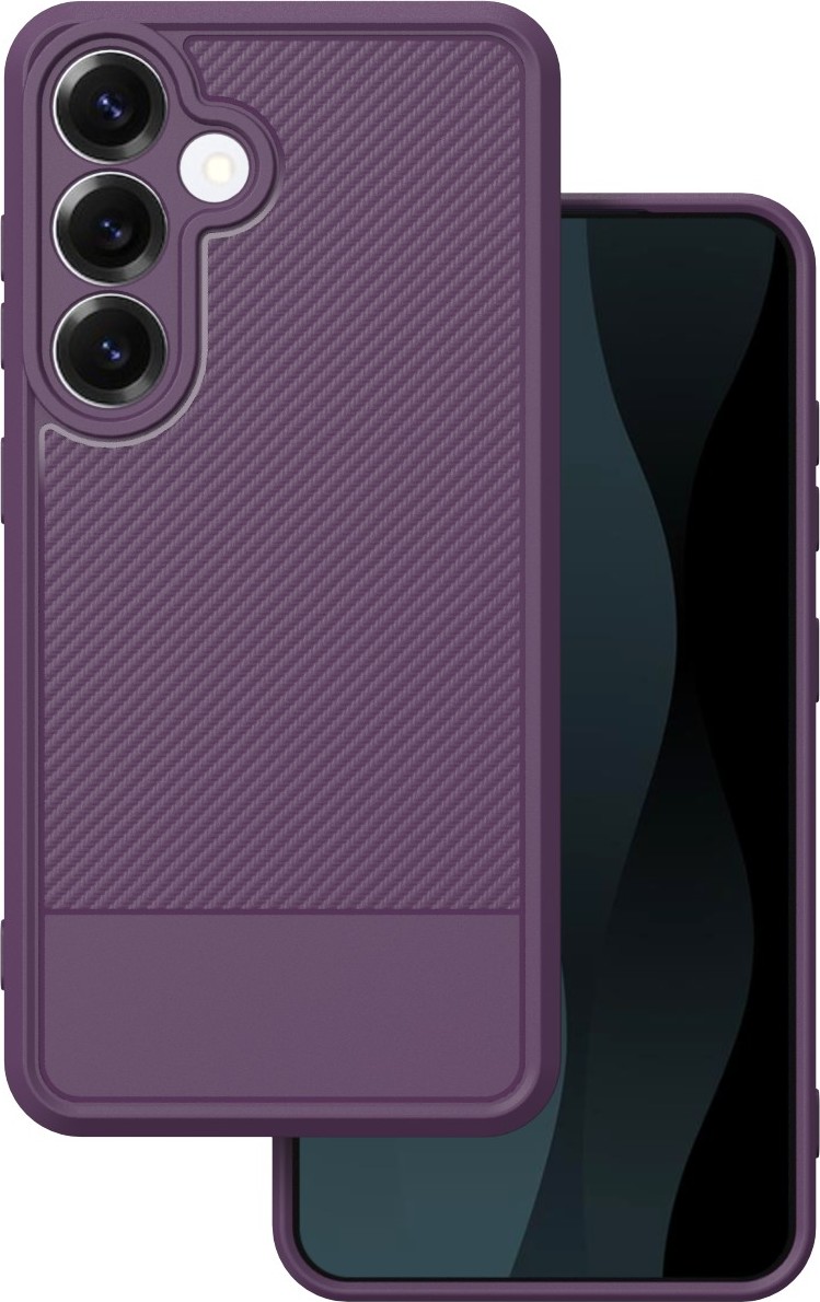 Simple Carbon kryt pro Samsung Galaxy S24 / S25 fialový