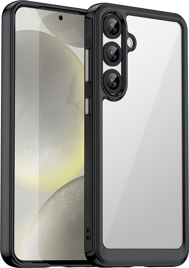 Kryt Outer Space s gelovým rámečkem pro Samsung Galaxy S25+ - černý