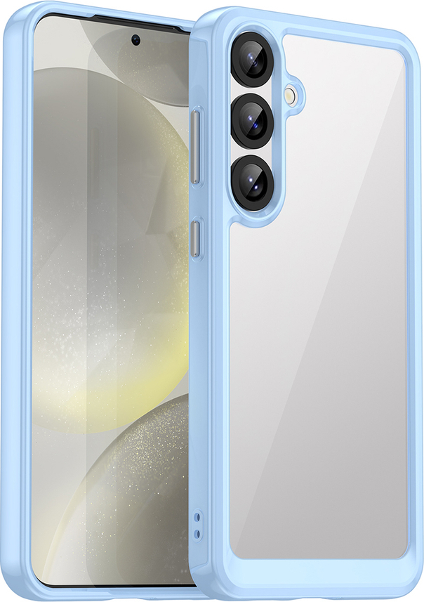 Kryt Outer Space s gelovým rámečkem pro Samsung Galaxy S25+ - modrý