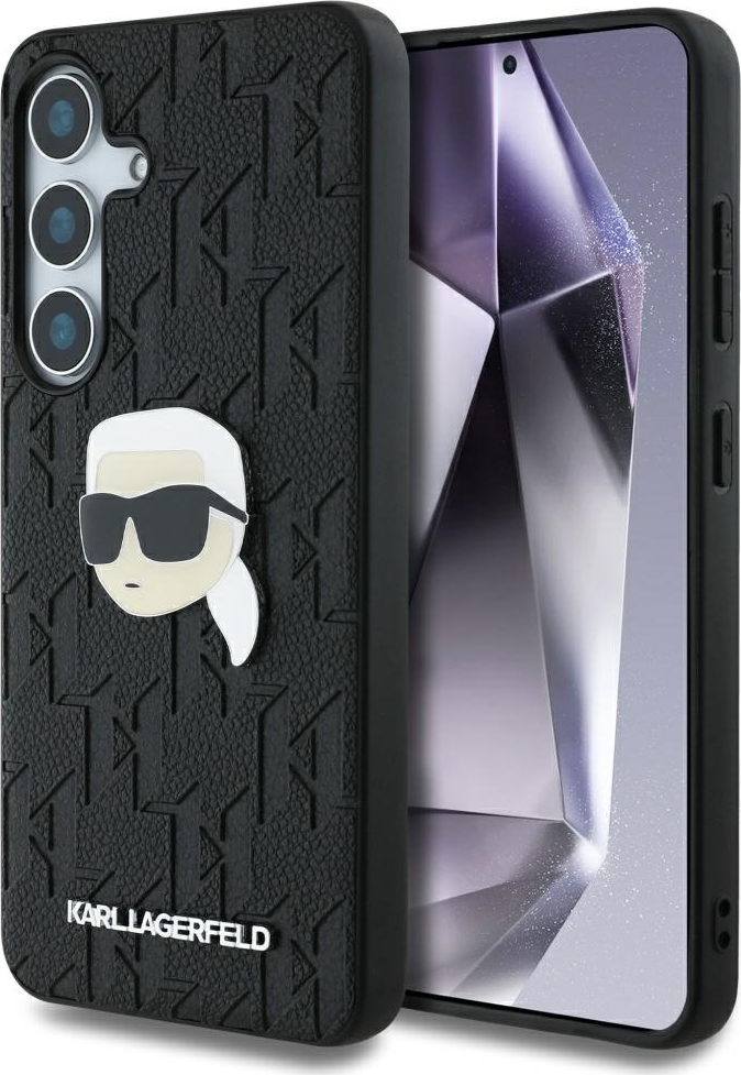 Pouzdro Karl Lagerfeld HC PU Monogram K. Head Pin pro Samsung Galaxy S25 Plus černé