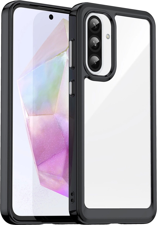 Kryt Outer Space pro Samsung Galaxy A56 s flexibilním rámem - černý