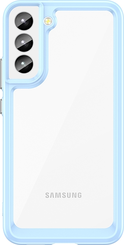 Kryt Outer Space pro Samsung Galaxy S22 + (S22 Plus) s gelovým rámečkem modrý