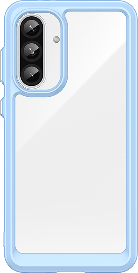 Kryt Outer Space pro Samsung Galaxy A36 s flexibilním rámem - modrý